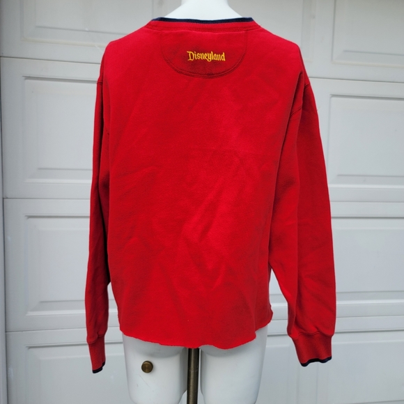 Disneyland Mickey Mouse Vintage Altered Red Sweatshirt Spirit Jersey Medium - Picture 8 of 10
